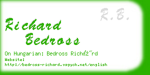 richard bedross business card